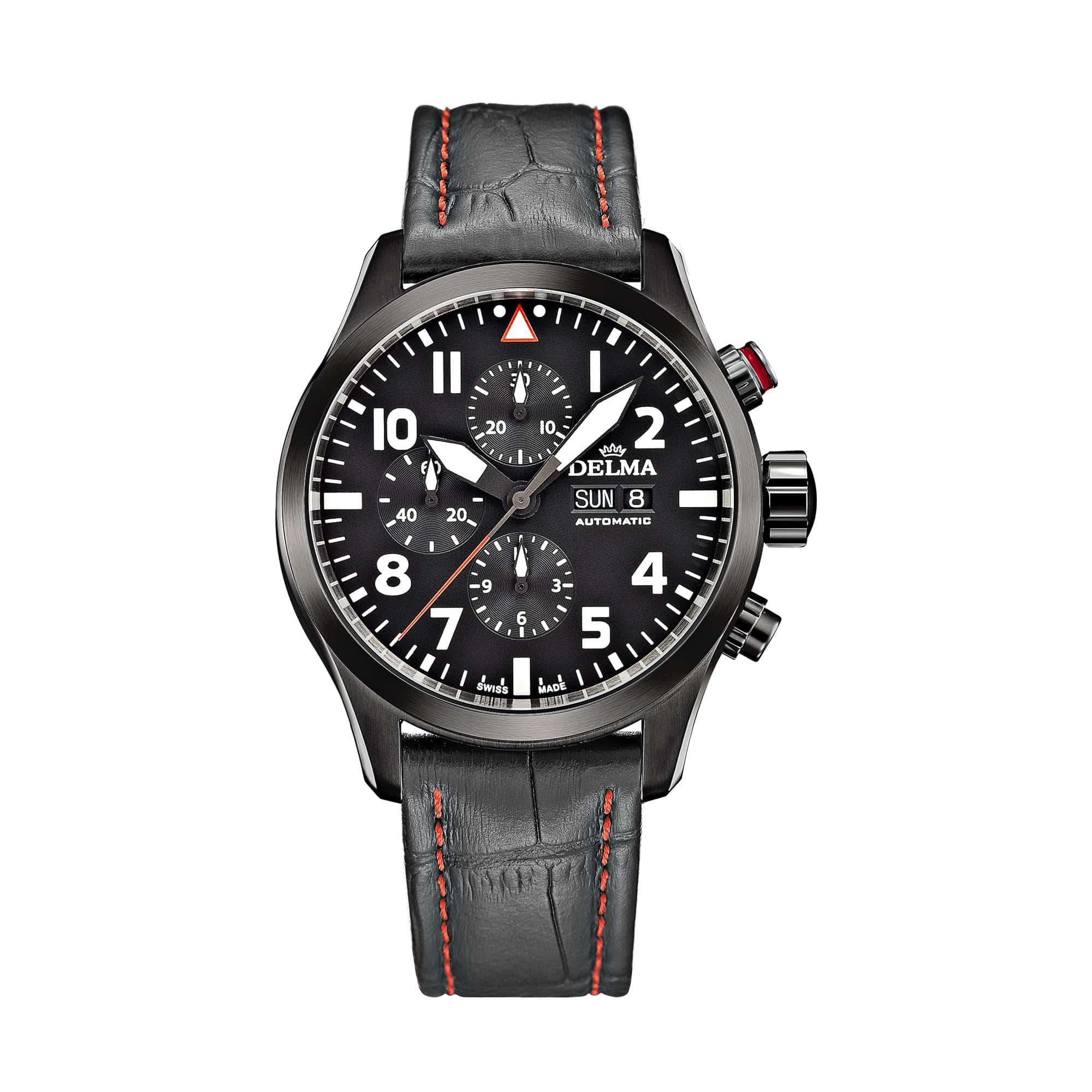 Delma Aero Commander Chronograph Automatic Black PVD 44601.580.6.038 – Swiss Time
