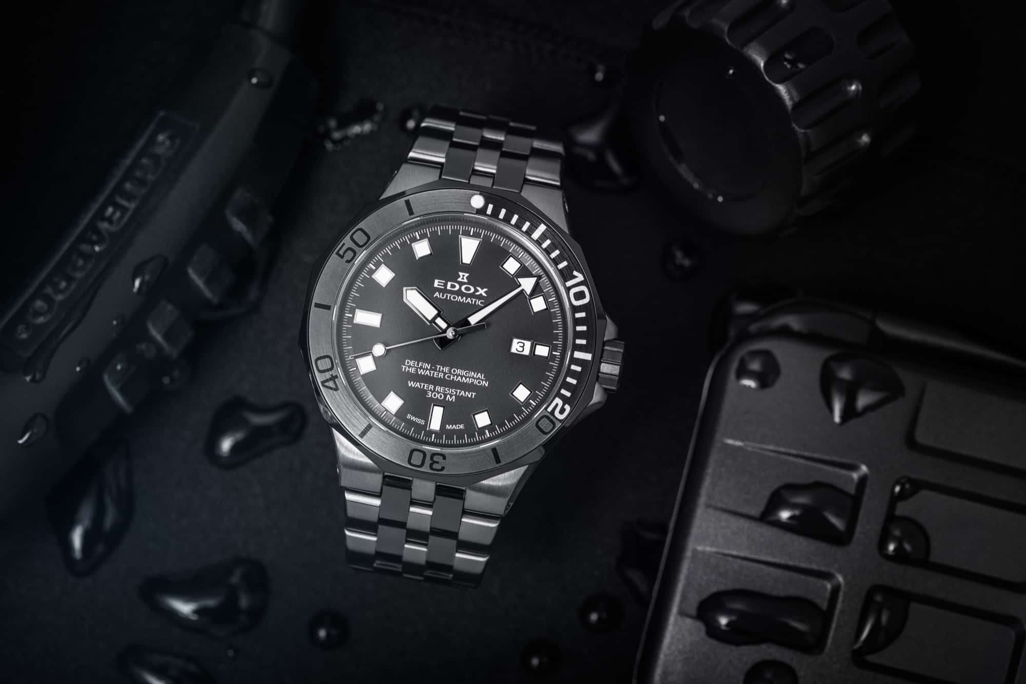 Edox Delfin Automatic Diver Date 80110-357GNM-GIN – Swiss Time